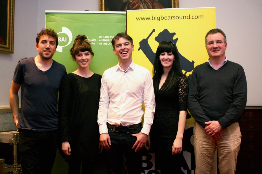 (L-R) David Kitt, Margie Lewis, Julien Clancy, Laura Sheeran, Michael Browne (MD Big Bear Sound)