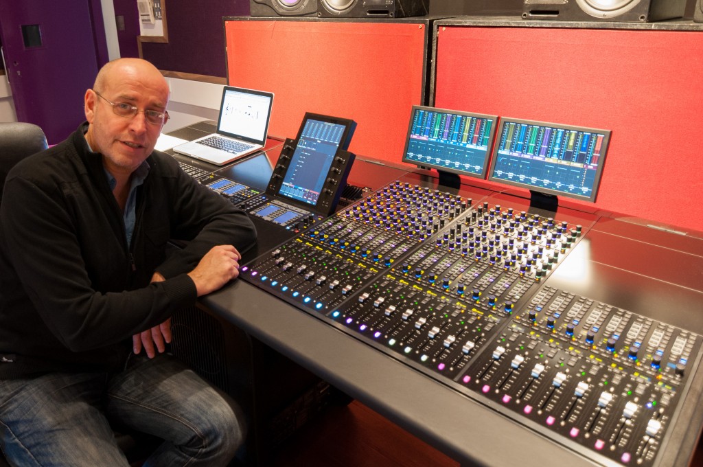 Dave Christophers, Principal of Sound Training College, with their new 32-fader Avid S6 console.