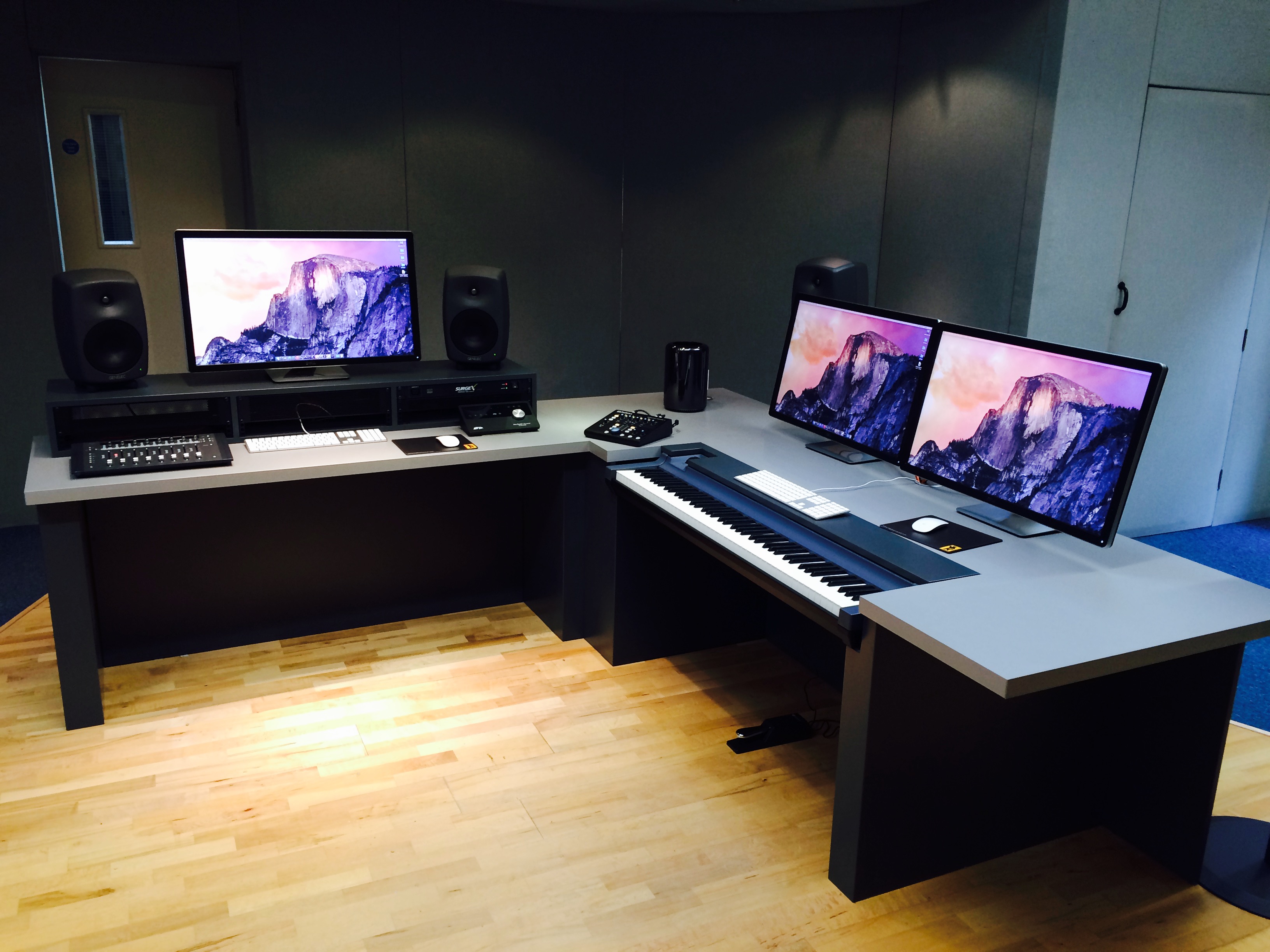 Custom console in a private composing studio in Dublin