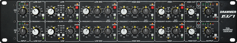 Drawmer 1971 Dual 4-Band Parametric Equaliser
