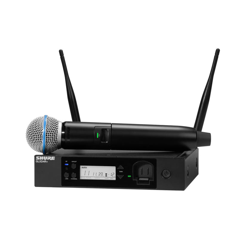 Shure GLXD24R+/B58 Digital Wireless Rack System with BETA®58A Vocal Microphone