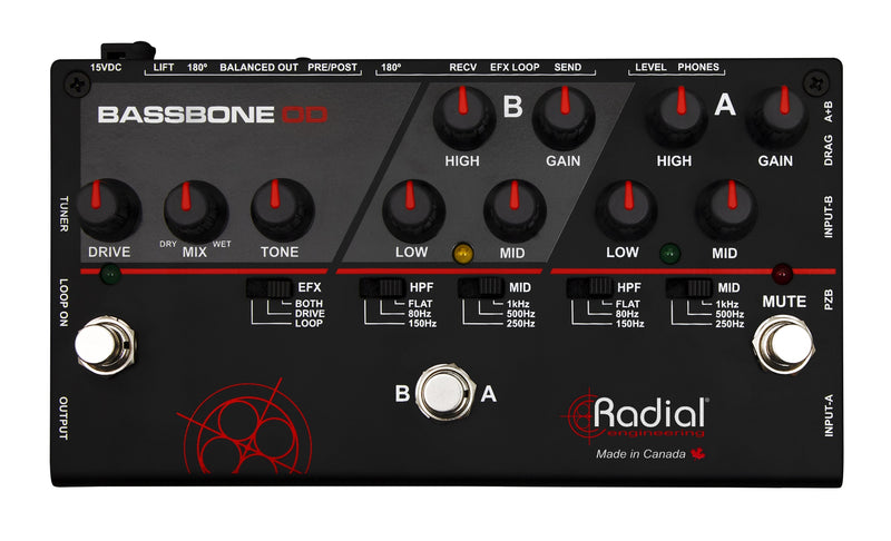 Radial Engineering Bassbone OD Bass Preamp & Overdrive