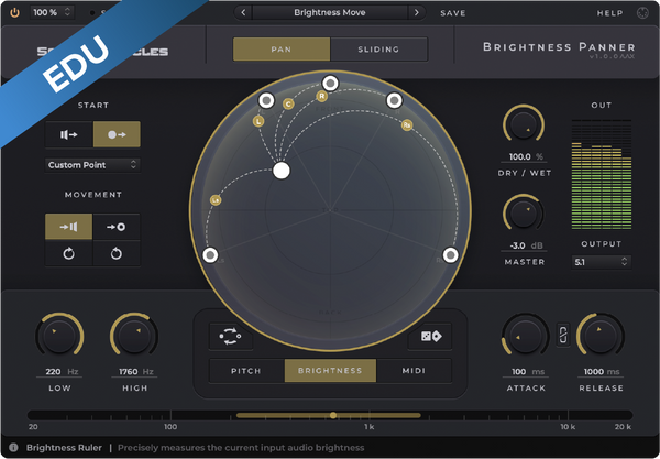 Sound Particles Brightness Panner - EDU