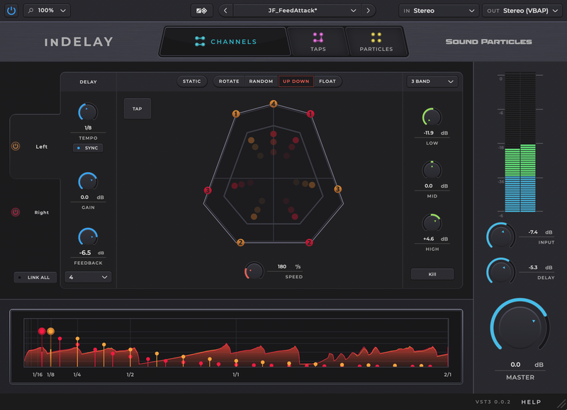 Sound Particles inDelay (Perpetual)