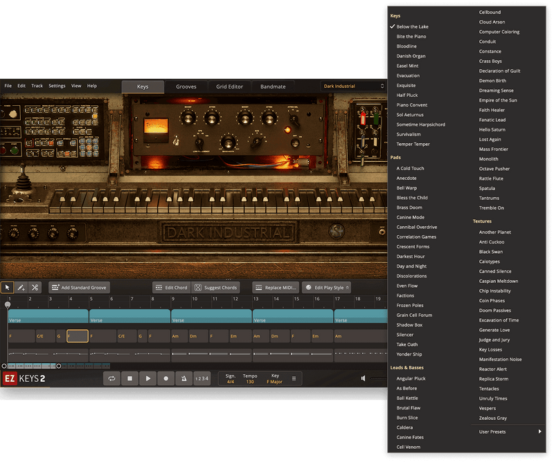 Toontrack EZ Keys Dark Industrial EKX Expansion