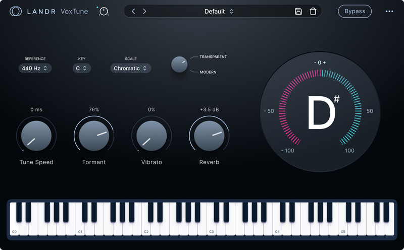 LANDR VoxTune Pitch Correction Plug-In