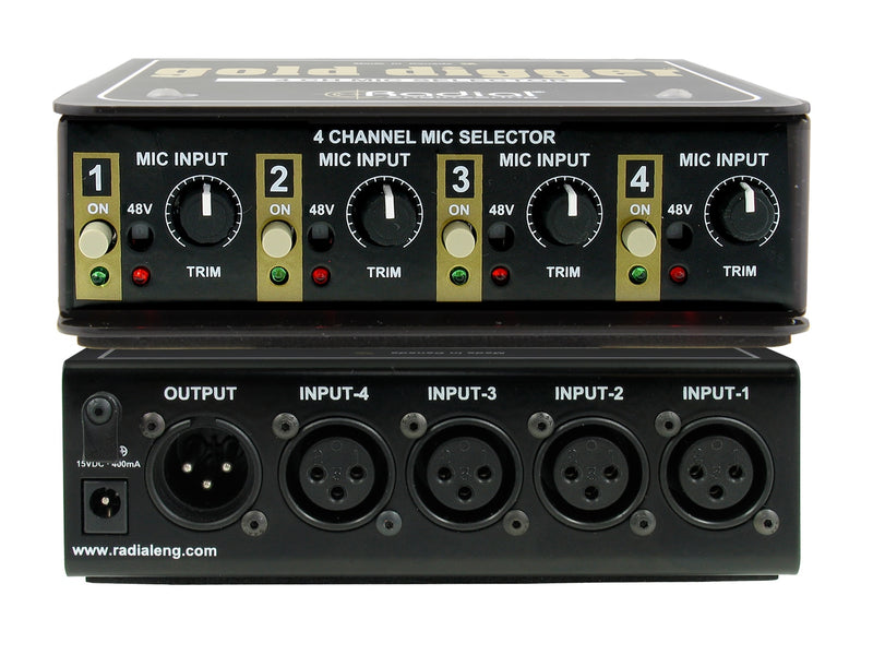Radial Engineering Gold Digger 4-Channel Mic Selector