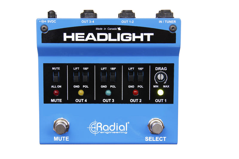 Radial Engineering Headlight Four Output Guitar Amp Selector