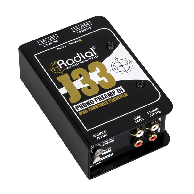 Radial Engineering J33 Active Turntable Preamp & DI Box