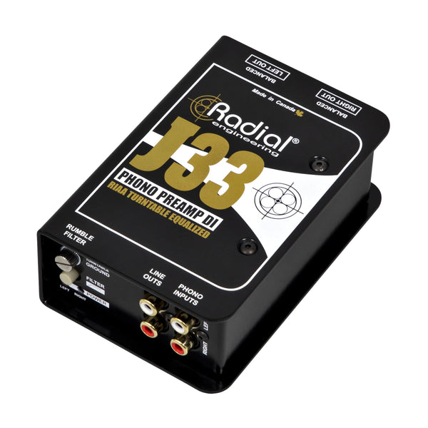 Radial Engineering J33 Active Turntable Preamp & DI Box