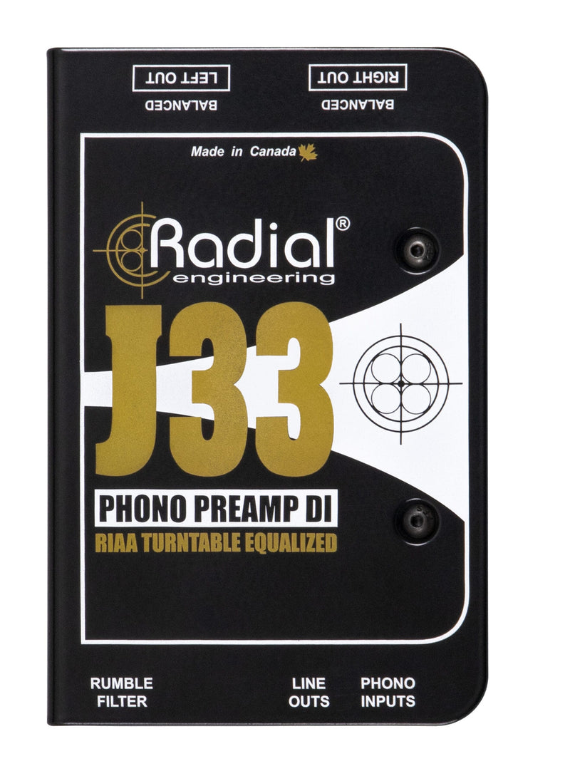 Radial Engineering J33 Active Turntable Preamp & DI Box