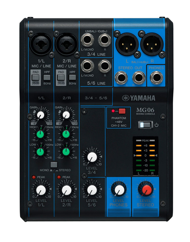 Yamaha MG06 6-Channel Mixing Desk