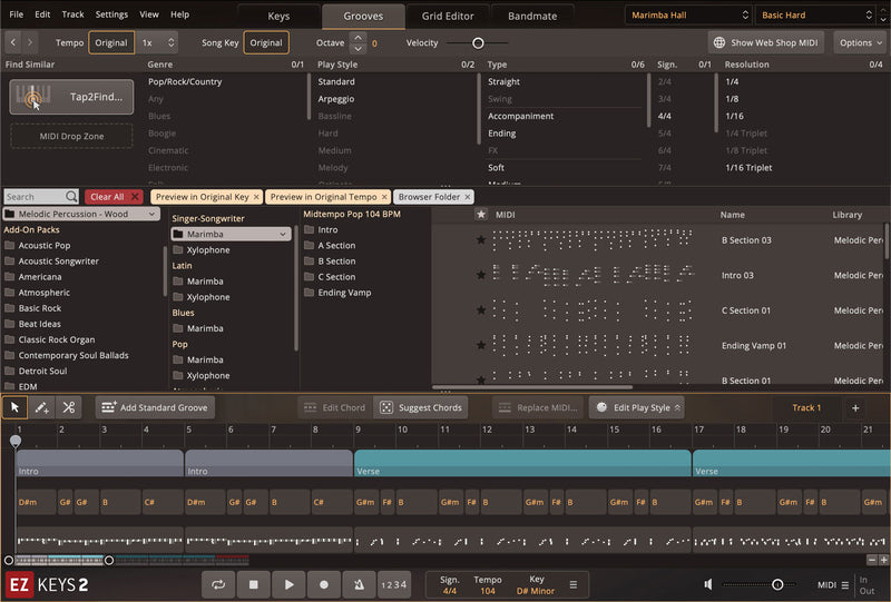 Toontrack EZ Keys Melodic Percussion - Wood EKX Expansion