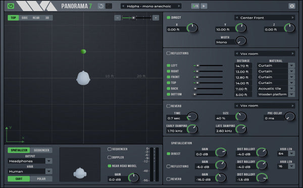 Wave Arts Panorama 7 3D Processor with Room Panning Plug-In