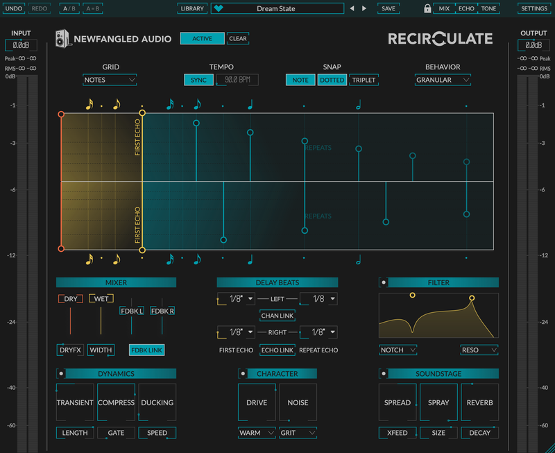 Newfangled Audio Recirculate Delay Plug-In