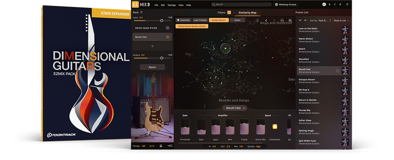 Toontrack Dimensional Guitars EZmix Pack