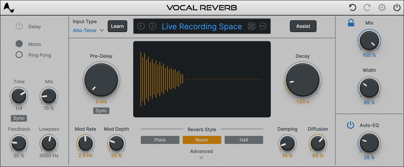 Antares Vocal Reverb Plug-In