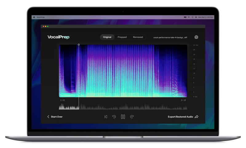 Antares Vocal Prep AI-Powered Vocal Cleanup Application