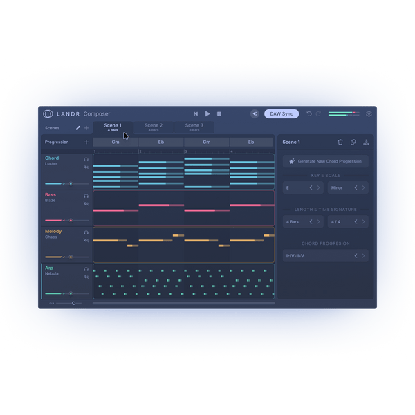 LANDR Composer Composition Assistant Plug-In