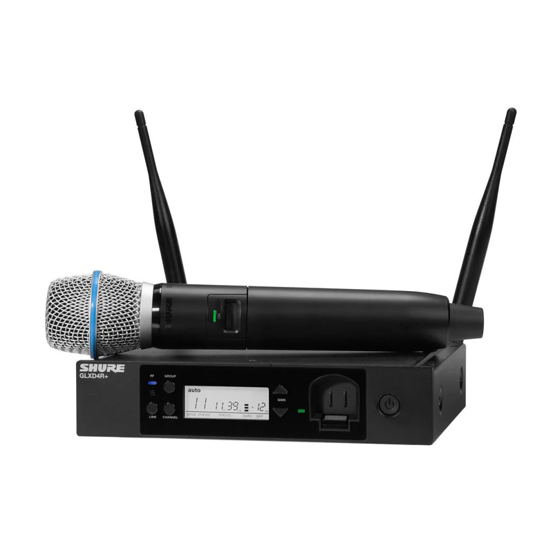 Shure GLXD24R+/B87A Digital Wireless Rack System with BETA®87A Vocal Microphone
