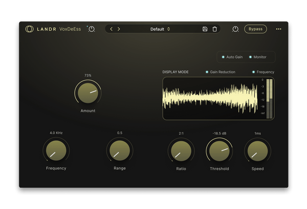 LANDR VoxDeEss De-Esser Plug-In
