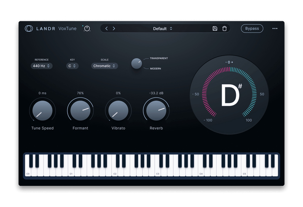 LANDR VoxTune Pitch Correction Plug-In