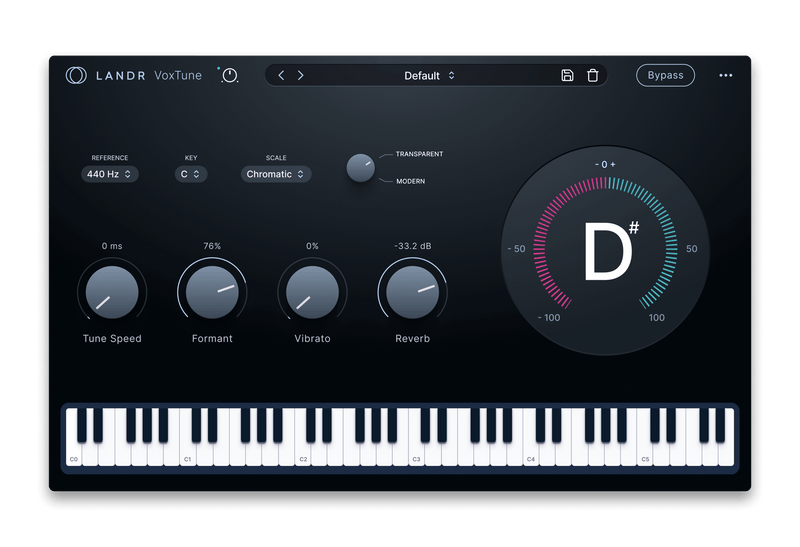 LANDR VoxTune Pitch Correction Plug-In