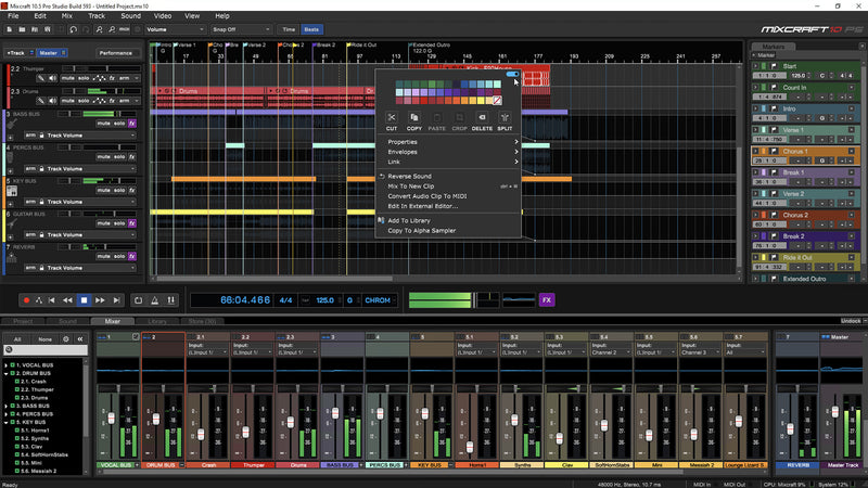 Acoustica Mixcraft 10.6 Recording Studio