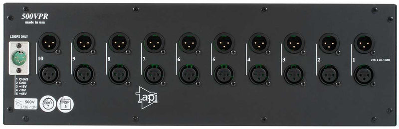 API 500VPR 10-Slot Lunchbox Rack
