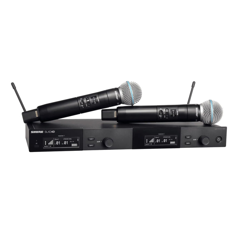 Shure SLXD24D/B58 Dual Wireless System with 2 SLXD2/B58 Handheld Transmitters