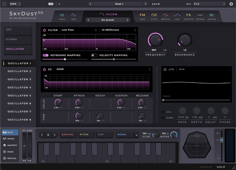 Sound Particles SkyDust Spatial Synthesiser - 3D Version - EDU