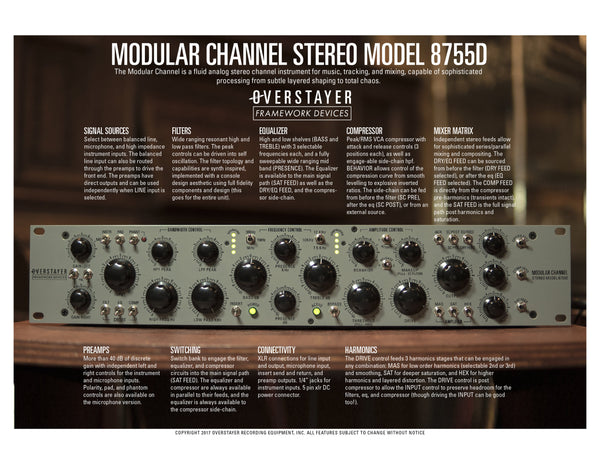 Overstayer 8755DM Stereo Modular Channel