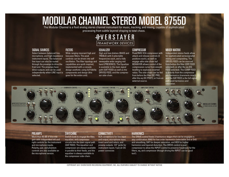 Overstayer 8755DM Stereo Modular Channel