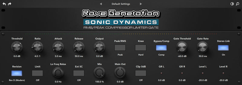 Rave Generation Sonic Dynamics Plug-In