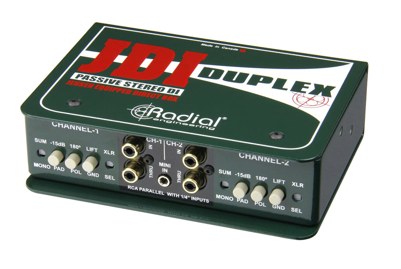 Radial Engineering JDI Duplex Premium Stereo Passive DI Box