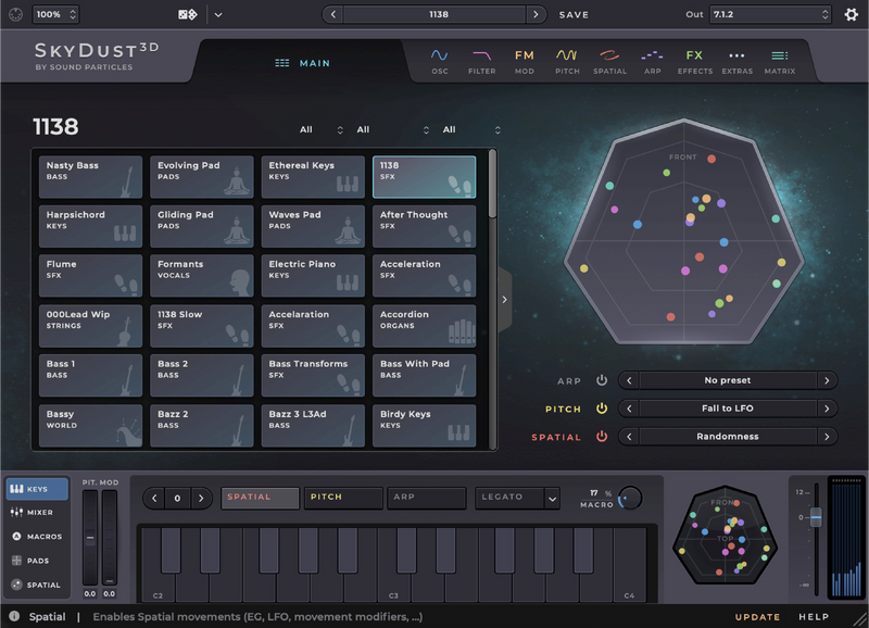 Sound Particles SkyDust Spatial Synthesiser - 3D Version - EDU