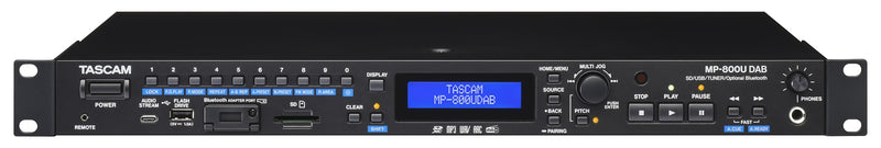 Tascam MP-800UDAB SD/USB Media Player With DAB/FM Tuner, USB DAC and Bluetooth Option