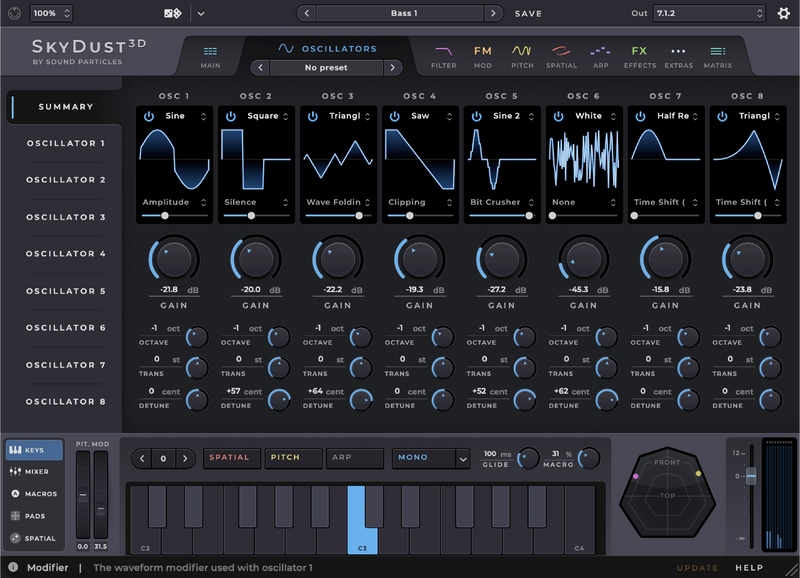 Sound Particles SkyDust Spatial Synthesiser - Stereo Version