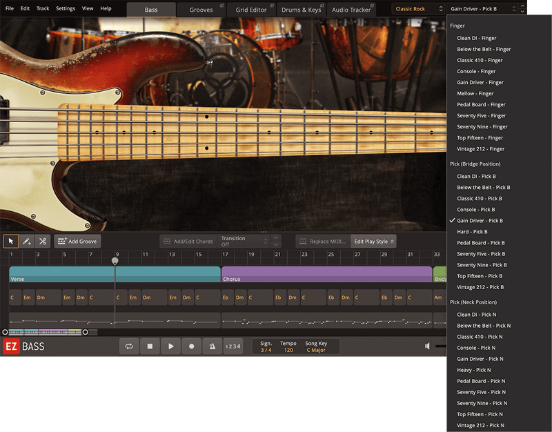 Toontrack Classic Rock EBX Expansion Pack for EZ Bass