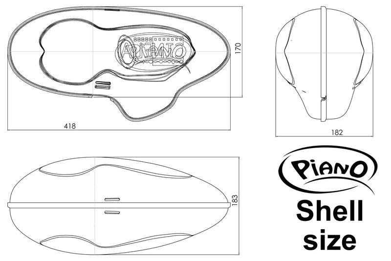 Cinela PIA-SHELL Protective Shell for PIANO Windshield