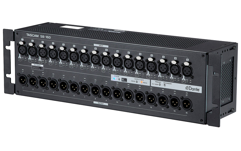 Tascam SB-16D Dante Stage Box