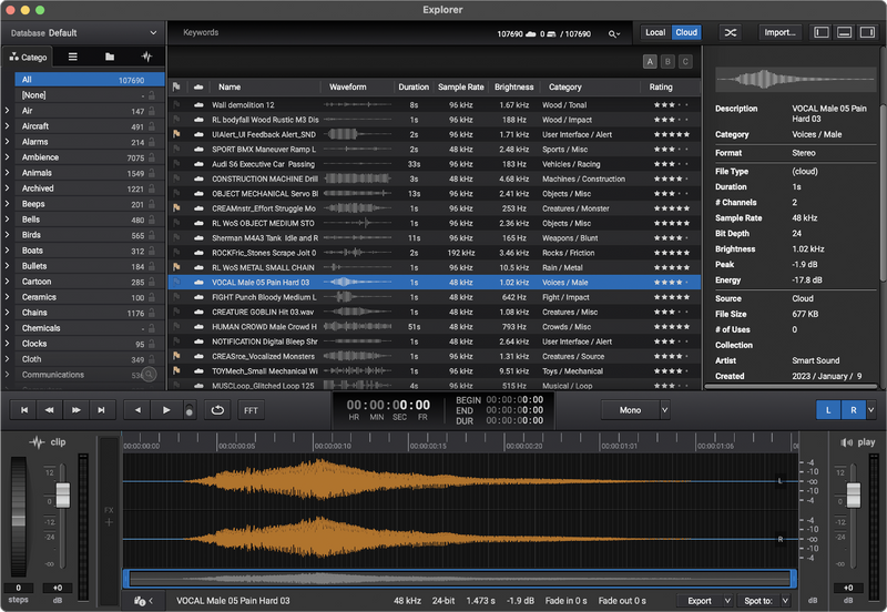 Sound Particles Explorer SFX Cloud 1-Year Subscription