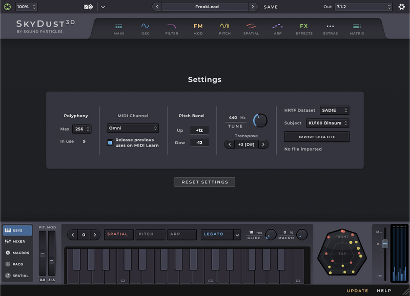 Sound Particles SkyDust Spatial Synthesiser - 3D Version - EDU