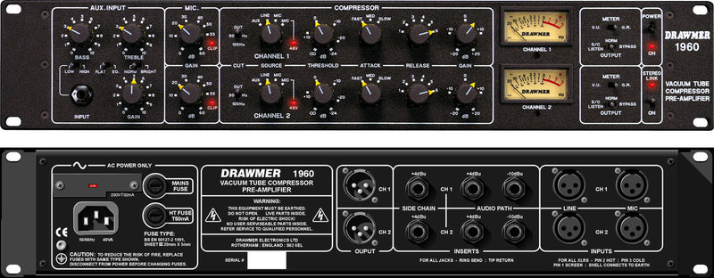 Drawmer 1960 Dual Mic Preamp / Vacuum Tube Compressor