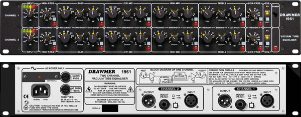 Drawmer 1961 Dual Vacuum Tube Equaliser