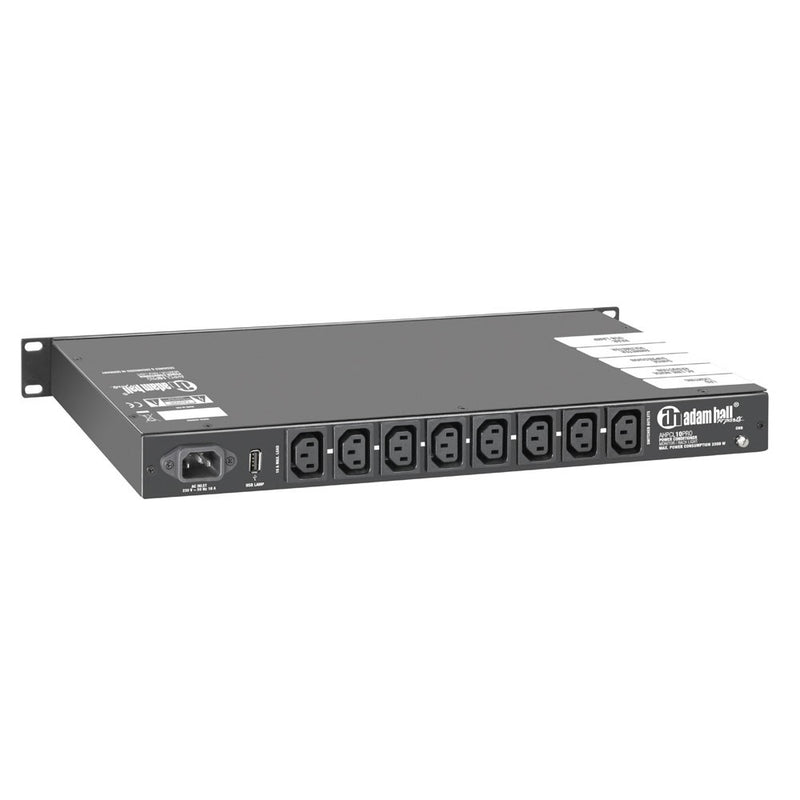 Adam Hall PCL 10 PRO Power Distro Volt & Ammeter, Light