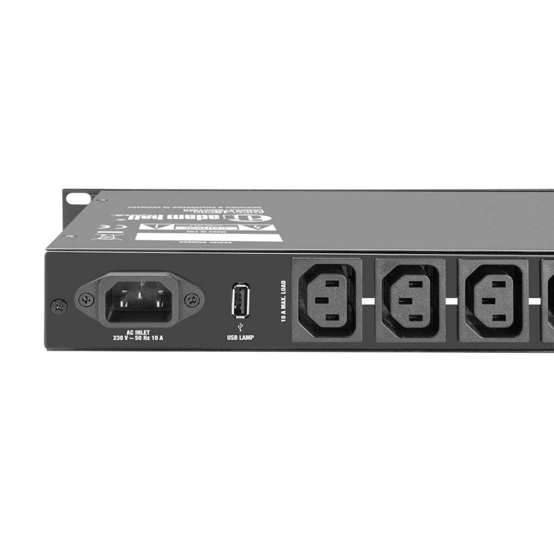 Adam Hall PCL 10 PRO Power Distro Volt & Ammeter, Light