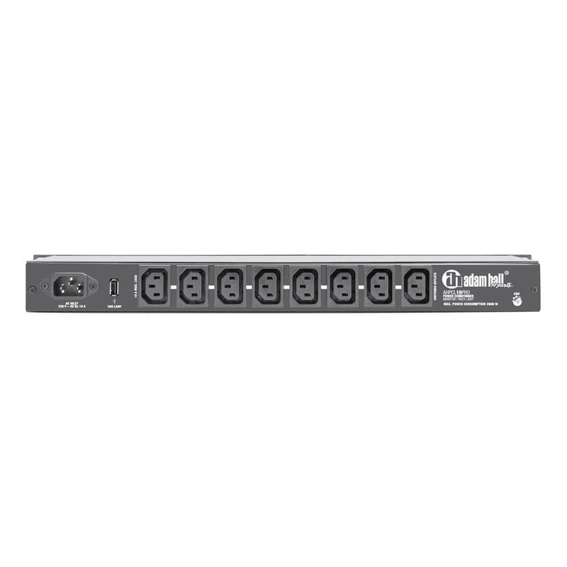 Adam Hall PCL 10 PRO Power Distro Volt & Ammeter, Light