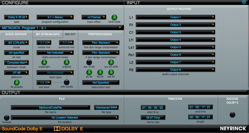 Neyrinck SoundCode for Dolby E