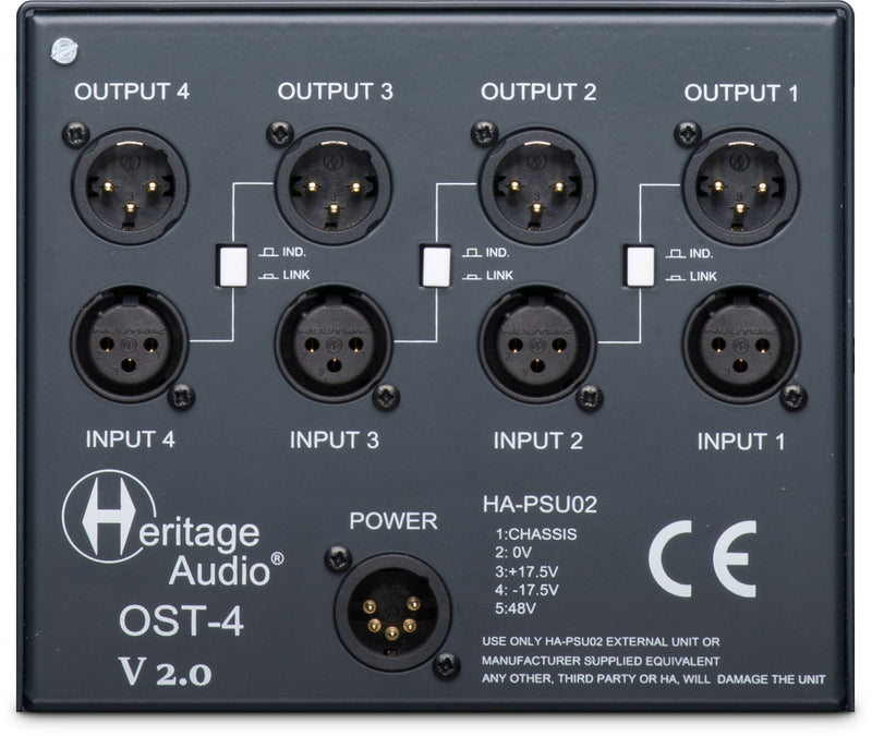 Heritage Audio OST4 v2.0 4-Slot 500-Series Chassis